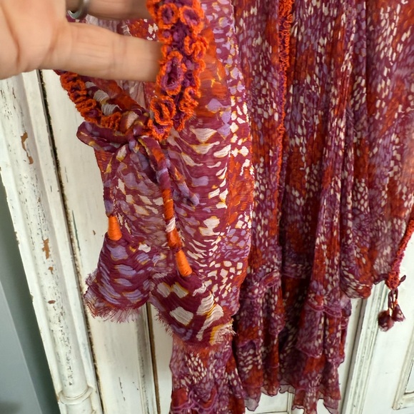 Poupette St Barth, silk mini kaftan. Size Small. NWT - Picture 3 of 7